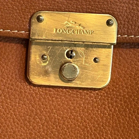 Vintage Longchamp Le Foulenne Tan Leather Attache Briefcase - Picture 2 of 15